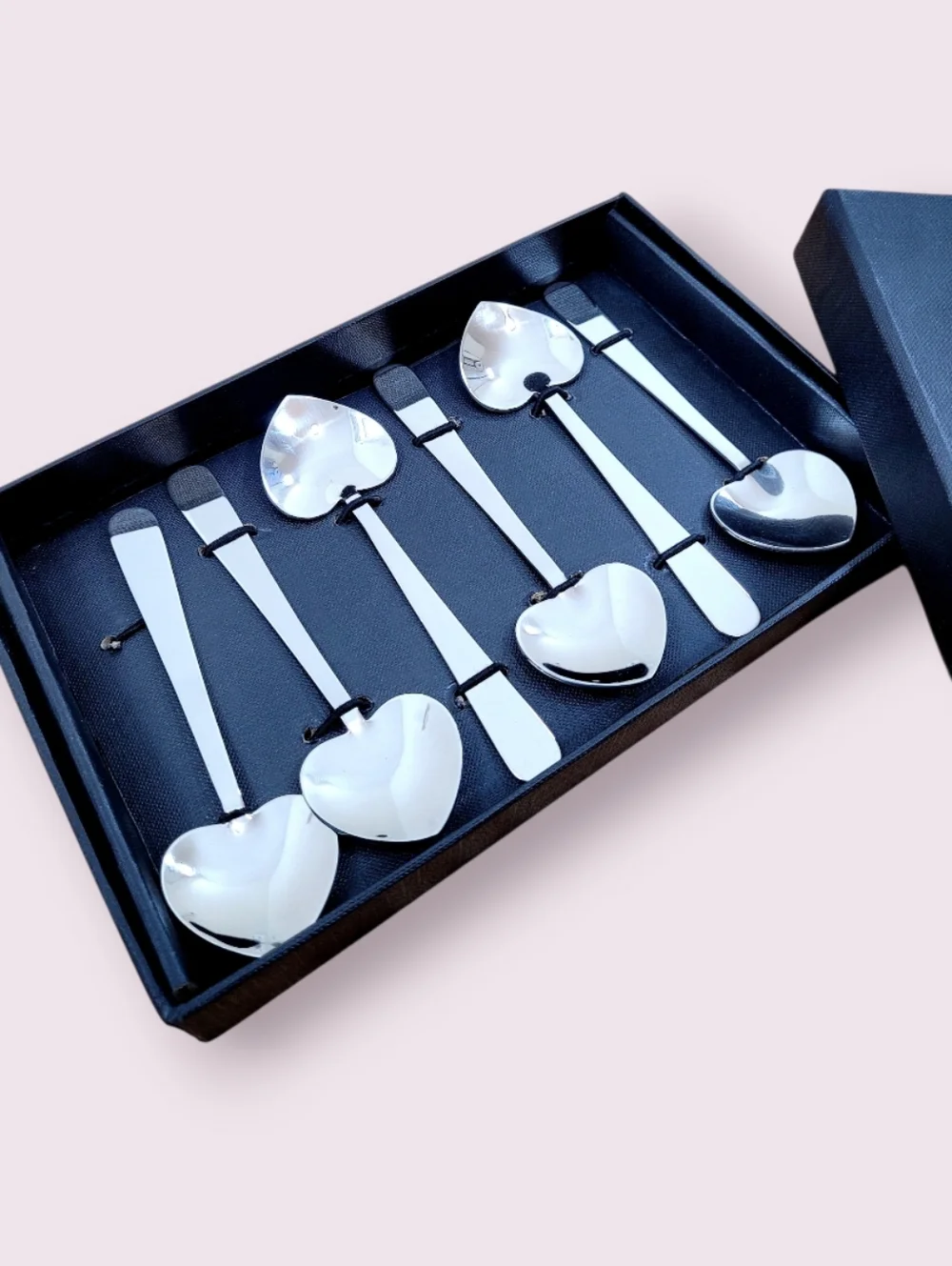 NIB Sundance x The Just Slate Company Scotland 6 Heart Shape Teaspoons Spoons